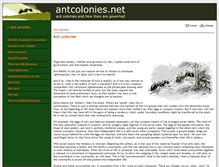 Tablet Screenshot of antcolonies.net